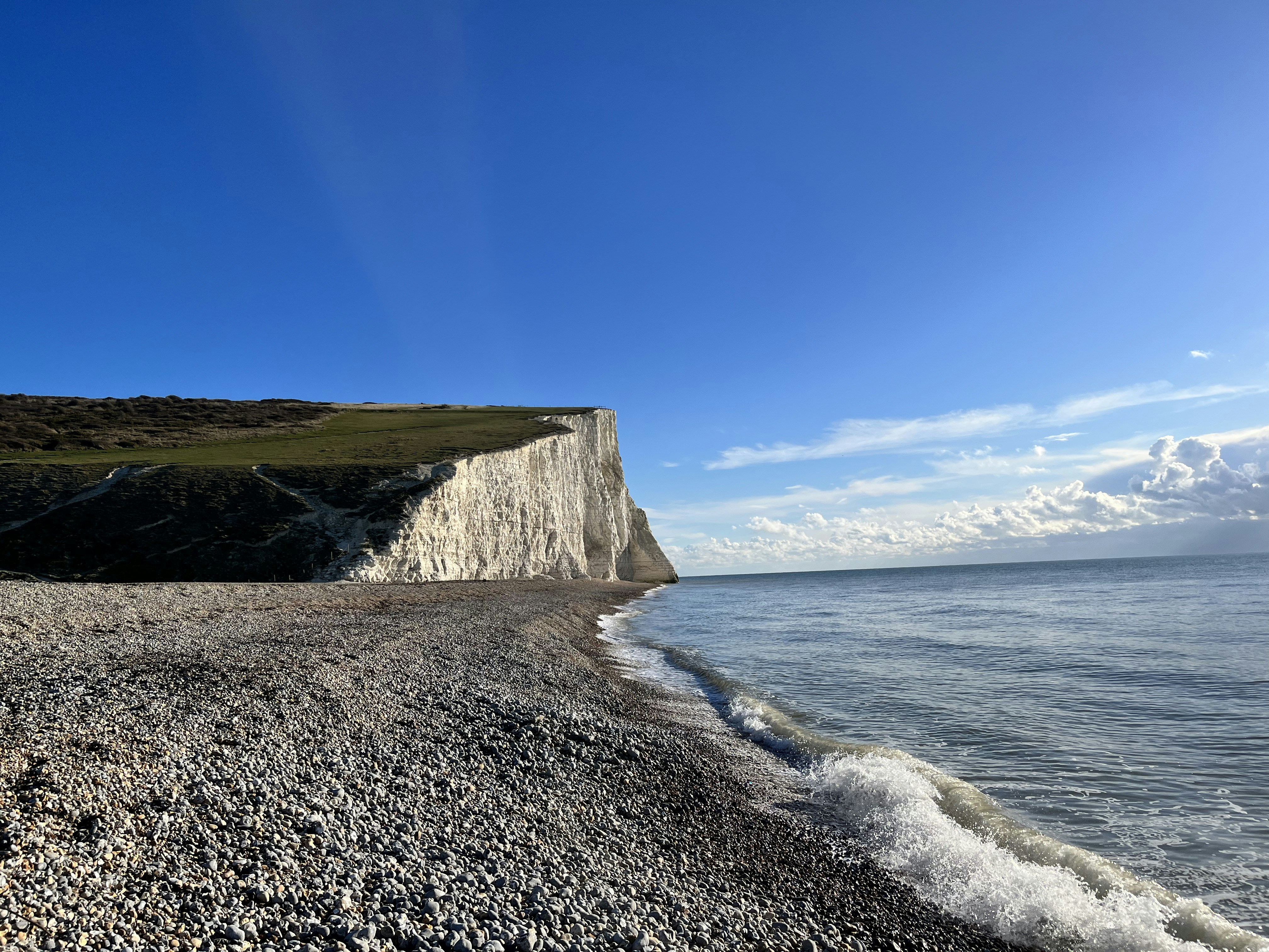 English Channel white cliffs - Channel swim training
