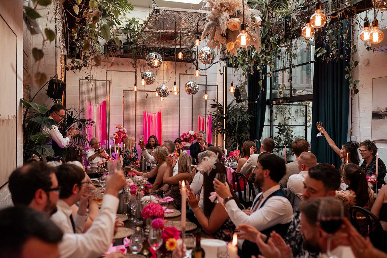 A wedding reception at The Hackney venue